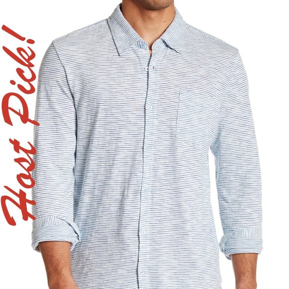 Knit Cotton Shirt Men's XXL Stripe NEW Long Sleeve Cozy Soft NWT 🎉HP🎉 - Picture 2 of 10